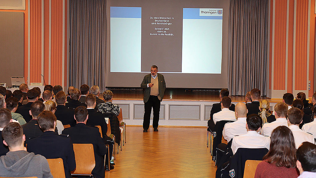 Vortrag des Präsidenten des Thüringer Amtes für Verfassungsschutz Stefan Kramer an der Thüringer Fachhochschule für öffentliche Verwaltung in Gotha