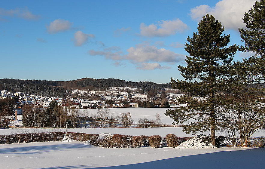 Blick auf Tambach-Dietharz im Winter
